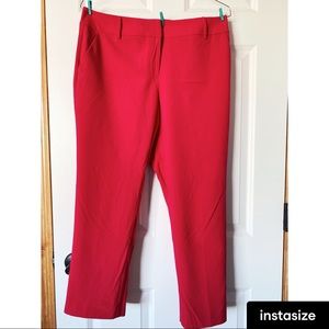 New York & Company Red Ankle Pants in Size 12